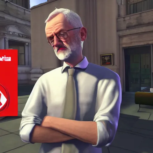 Prompt: jeremy corbyn in a video game, unreal engine