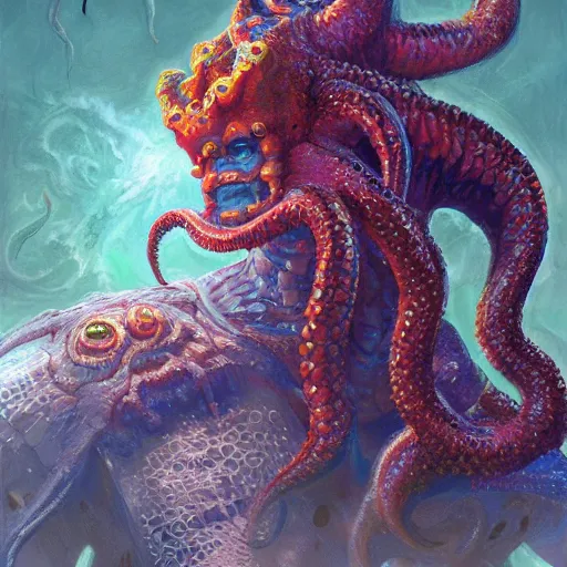 Image similar to Katy Perry as Cthulhu, closeup character art by Donato Giancola, Craig Mullins, digital art, trending on artstation