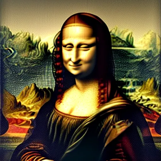 Prompt: mona lisa en tanga, duckface, selfie