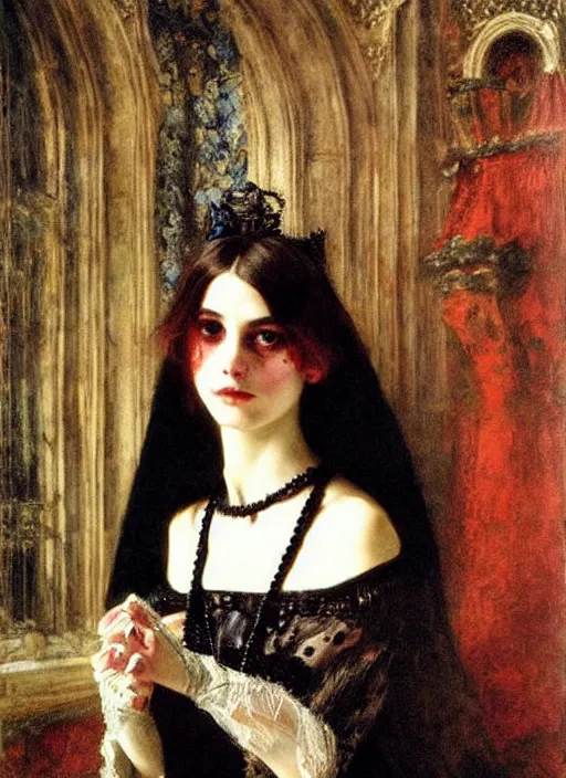 Image similar to ( gothic # ) princess portrait. by william henry hunt * *, highly detailded