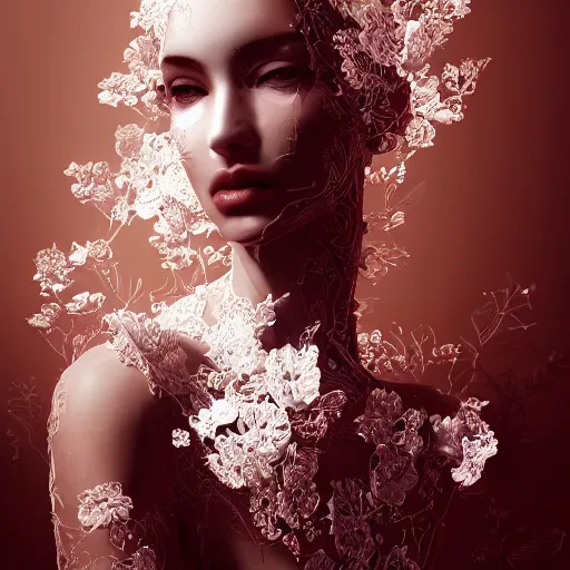 Prompt: the portrait of an absurdly beautiful, graceful, elegant, sophisticated, fashionable young fitness model made of strawberries and white petals, an ultrafine hyperdetailed illustration by kim jung gi, irakli nadar, intricate linework, bright colors, octopath traveler, final fantasy, unreal engine 5 highly rendered, global illumination, radiant light, detailed and intricate environment