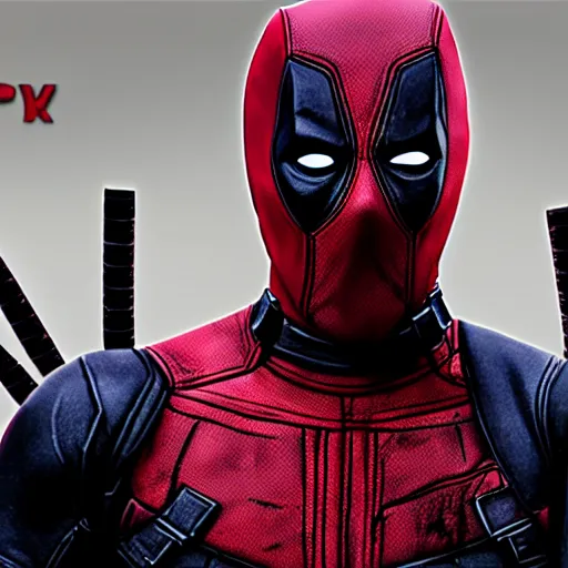 Image similar to deadpool in the walking dead 4 k detailed super realistic