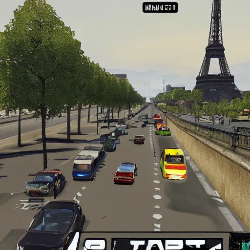 Image similar to paris as grand theft auto vi