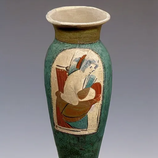 Prompt: vasework vaseart of a Coala in a vase , medieval art, fragmented clay firing Greek vase of a Coala