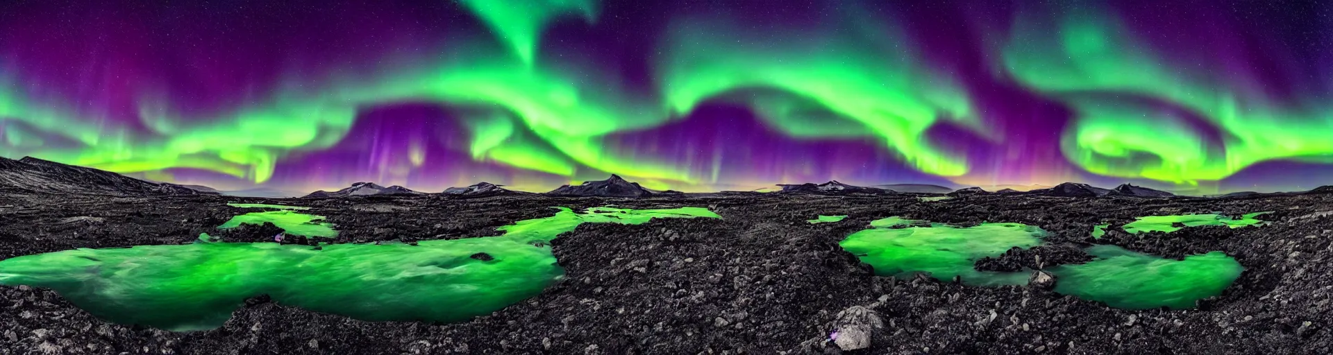 Prompt: beautiful mountain landscape of iceland at night with the majestic aurora borealis , art, high detail, high definition, photorealistic, hdr,