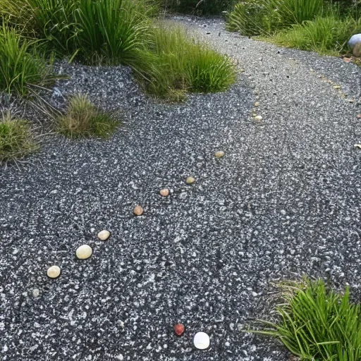 Prompt: spiky gravel path