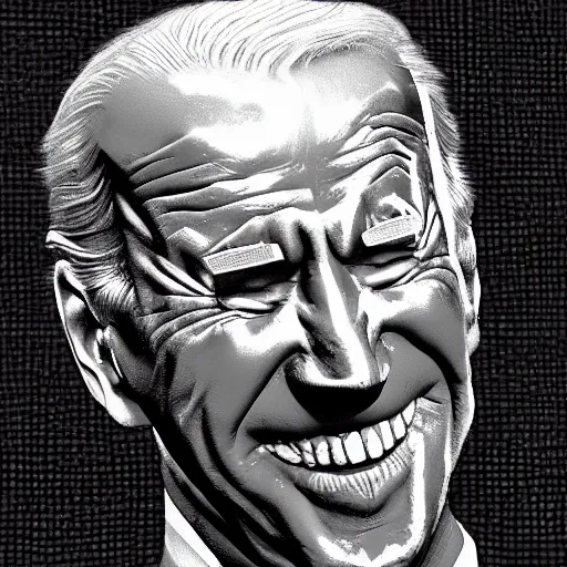 Image similar to biden became stupid ugly lovecraftian degenerate abomination, photo - realistic, color image, 2 k, highly detailed, horror