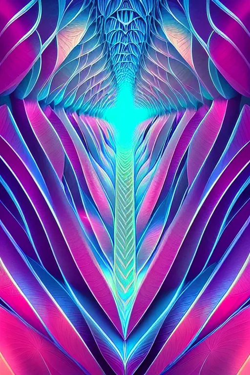 Prompt: Energetic symmetry, art deco, fantasy, intricate art deco leaf designs, elegant, highly detailed fractals, sharp focus, art by Artgerm and beeple