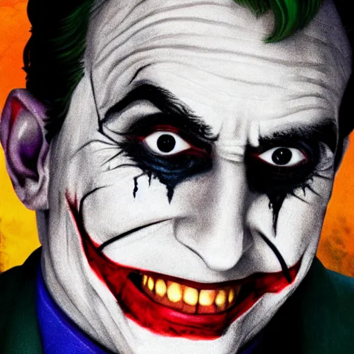 Prompt: Bob Saget as The Joker, still from the Dark Knight, detailed, 4k