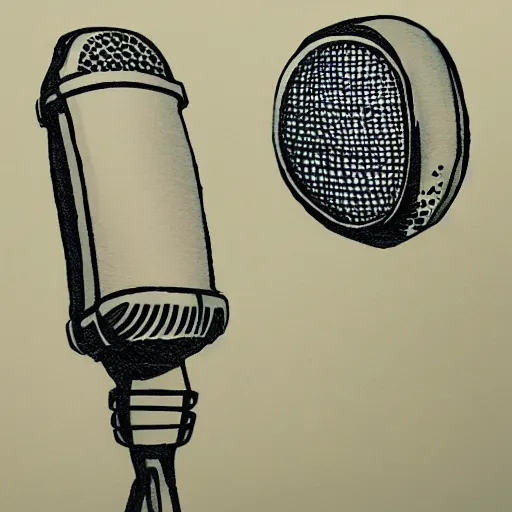 Prompt: microphone sketch