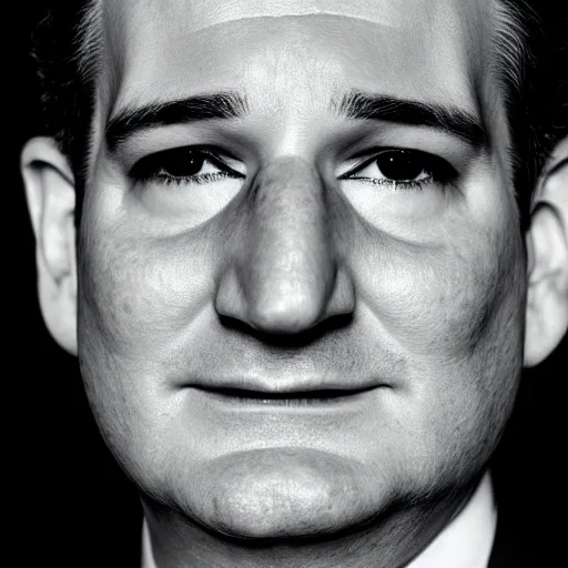 Image similar to close up photograph of Ted Cruz, large pores, acne, award winning photography, pinterest