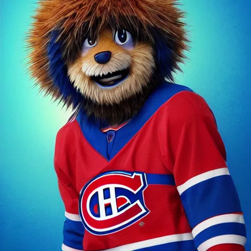 Image similar to suprised anime Portrait of Youppi the Habs Montreal Canadiens Mascot as a very sad and menacing pokemon, highly detailed anime, high evolution, 1993, legendary, smooth, sharp focus, dynamic lighting, intricate, trending on ArtStation, shiny Youppi as suprised pikachu, illustration pokemon, art by WLOP