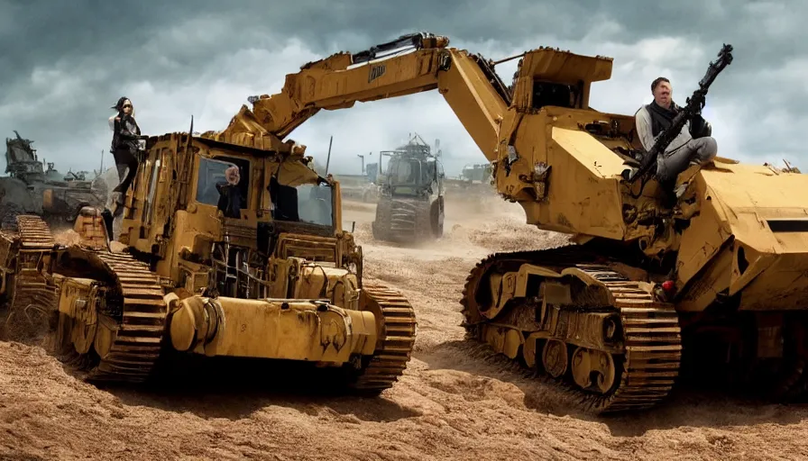 Prompt: big budget movie about the killdozer