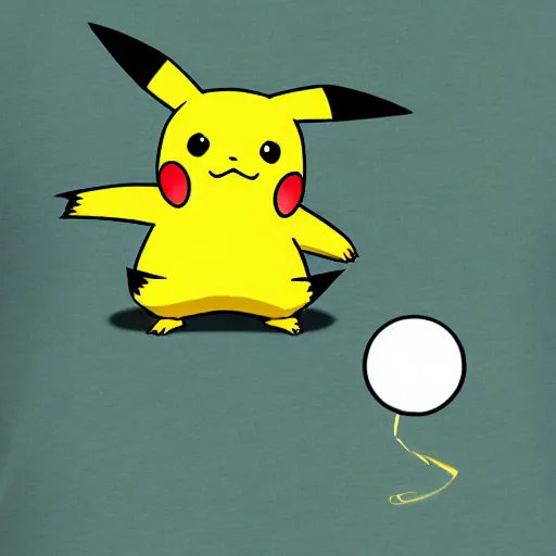 Image similar to pikachu kicking a big ball