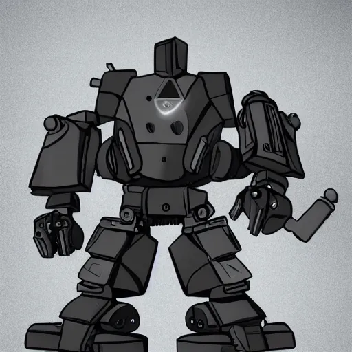 Image similar to a police mech with two long legs and no arms