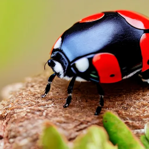 Image similar to a ladybug - cat - hybrid, animal photography