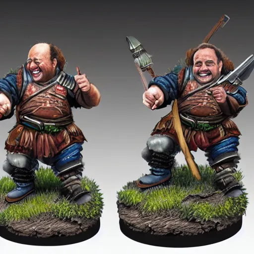 Image similar to danny devito painted wargaming miniature, higly detailed, 4 k