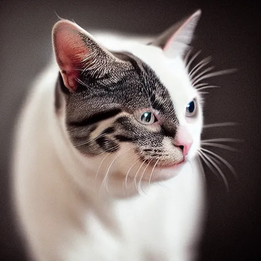 Image similar to a cat - pig - hybrid, animal photography