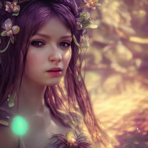 Image similar to fairies in a fantasy world, highly detailed, photorealistic portrait, bright studio setting, studio lighting, crisp quality and light reflections, unreal engine 5 quality render