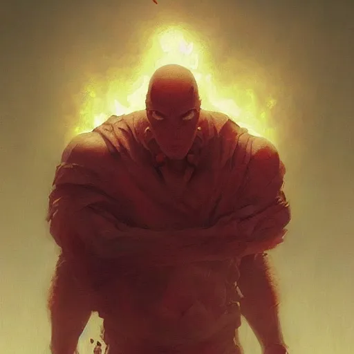 Prompt: 4k headshot of godlike Spawn from Macfarlane comics , killing with green fire by Craig Mullins, ilya kuvshinov, krenz cushart, epic , artgerm trending on artstation by Edward Hopper and Dan Mumford and WLOP and Rutkovsky, beksinski carl spitzweg moebius and tuomas kocar, intricate artwork by caravaggio, Unreal Engine 5, Lumen, Nanite