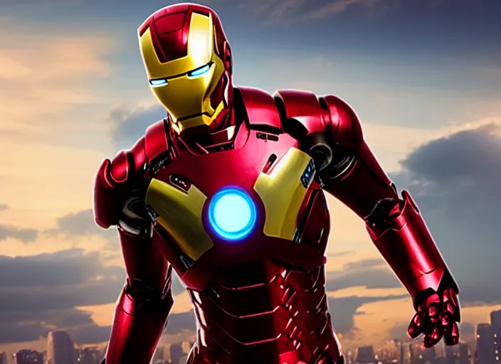 Prompt: film still of snoop dogg as iron man in new avengers film, 4k