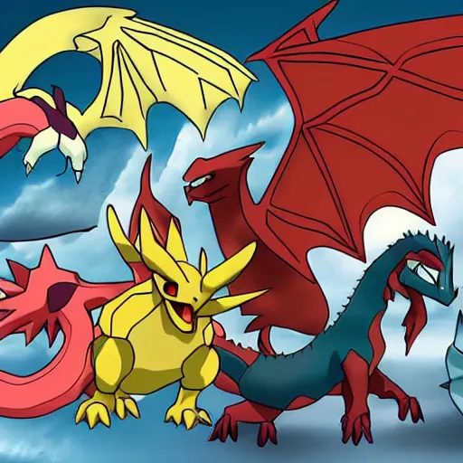 Prompt: dragon type pokemon