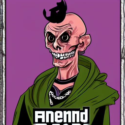 Image similar to vecna in the style of grand theft auto