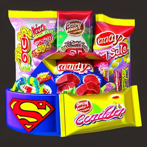 Image similar to 8 k 3 d model rendering of super sale candy package, high textured, conceptual, intricate detailed painting, illustration sharp detail, manga 1 9 9 0