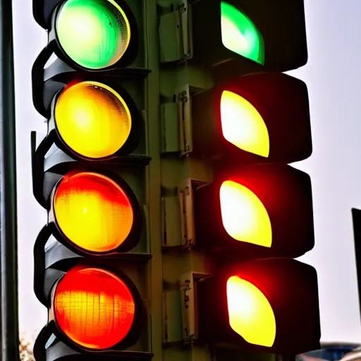 Prompt: traffic lights containing images