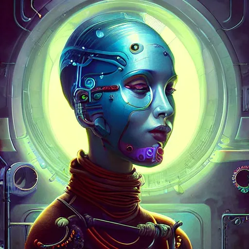 Image similar to Lofi BioPunk Cyberpunk Lovecraftian portrait Pixar style by Tristan Eaton Stanley Artgerm and Tom Bagshaw