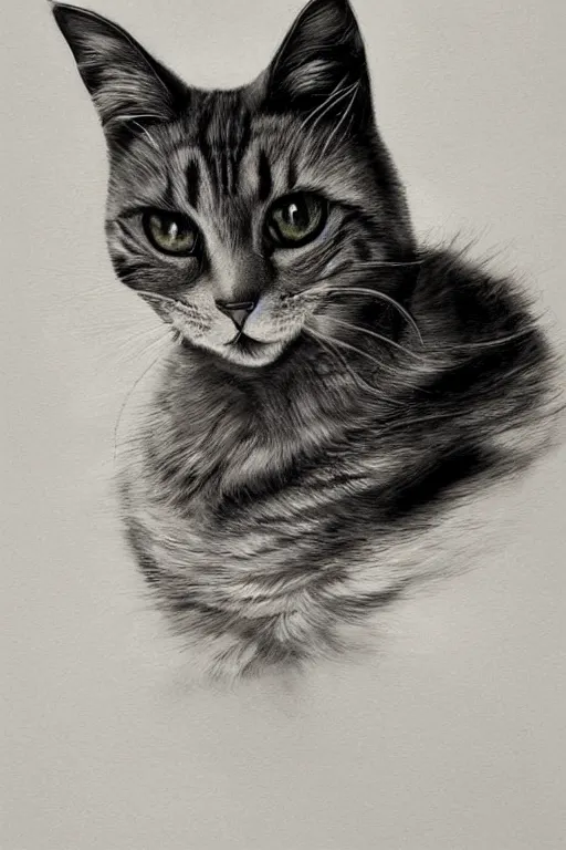 Image similar to a highly detailed beautiful portrait of a cat / emotion : fear in the style of artgerm.