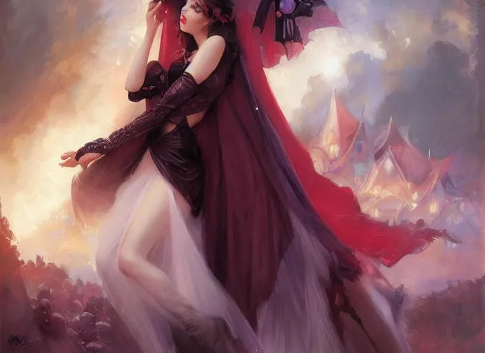 Image similar to vampire nobility by wlop and vladimir volegov and alexander averin and delphin enjolras and daniel f. gerhartz