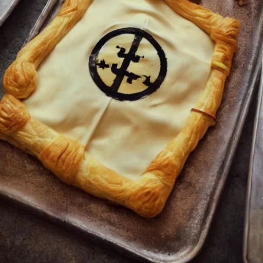 Image similar to overweight Harry Potter eating hufflepuff pastry