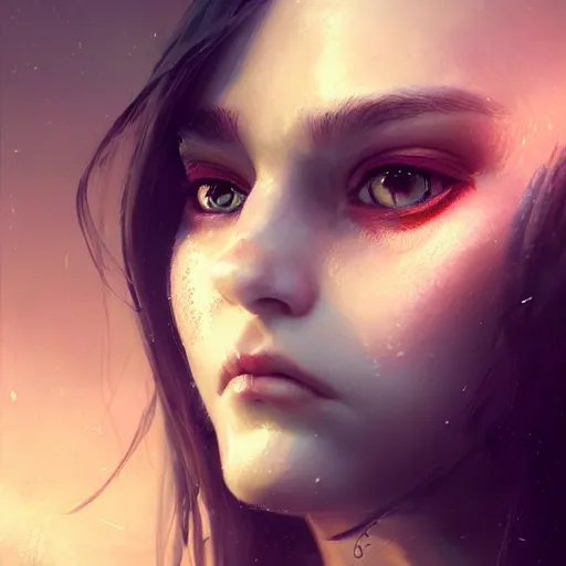 Image similar to a girl with slit eyes, very beautiful face, 8 k resolution, highly detailed, surrealism, by wlop, greg rutkowski, artstation, unreal engine, rossdraws