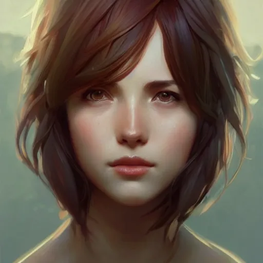 Prompt: beautiful natural max caulfield, intricate, elegant, highly detailed, digital painting, artstation, concept art, smooth, sharp focus, illustration, art by artgerm and greg rutkowski and alphonse mucha and loish and wlop