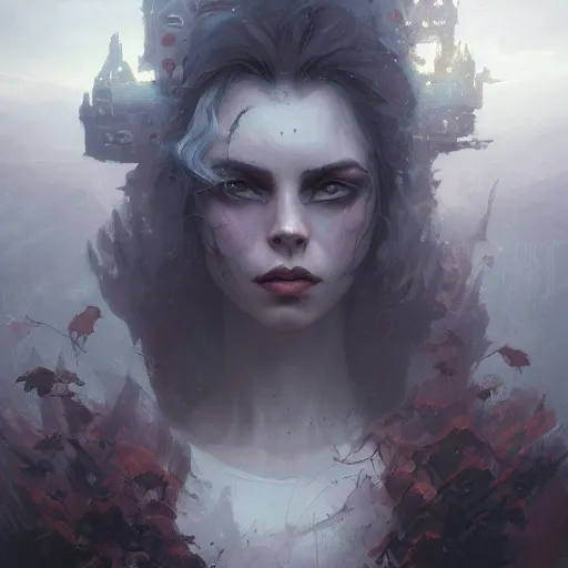 Prompt: closeup portrait of boldtron, dramatic light, gorgeous view, depth, high detail, digital art, painted by greg rutkowski and seb mckinnon, by tim burton, trending on artstation