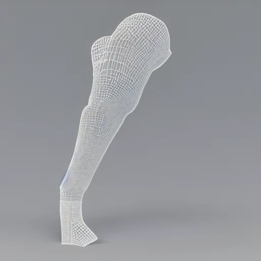 Prompt: 3d printed prosthetic , parametric design