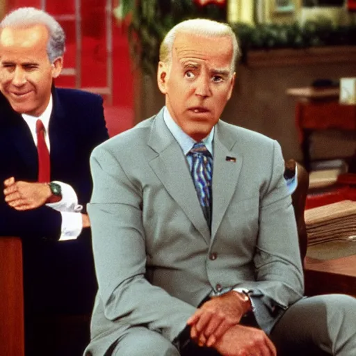 Prompt: still of joe biden starring in seinfeld