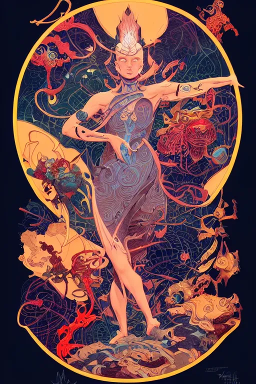 Image similar to full body tattoo design by kilian eng and victo ngai and james jean and peter mohrbacher and craig mullins