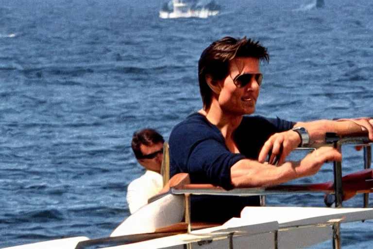 Image similar to tom cruise as a cruise ship