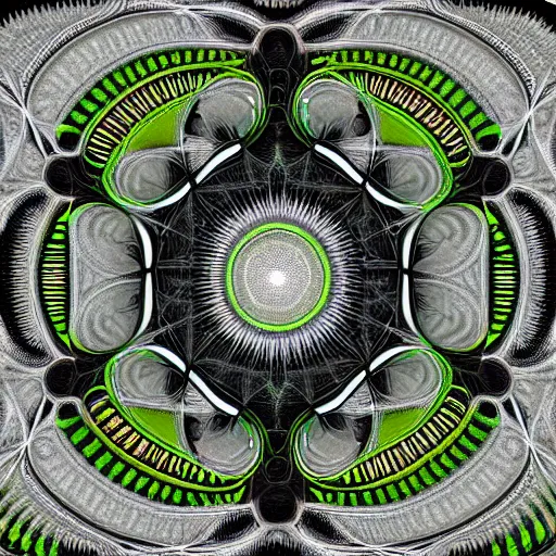 Image similar to Lovecraftian surreal fractal structures