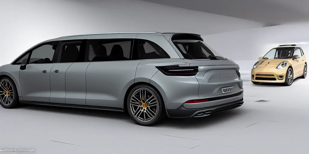 Prompt: “2021 Porsche Minivan, ultra realistic, 4K, high detail”