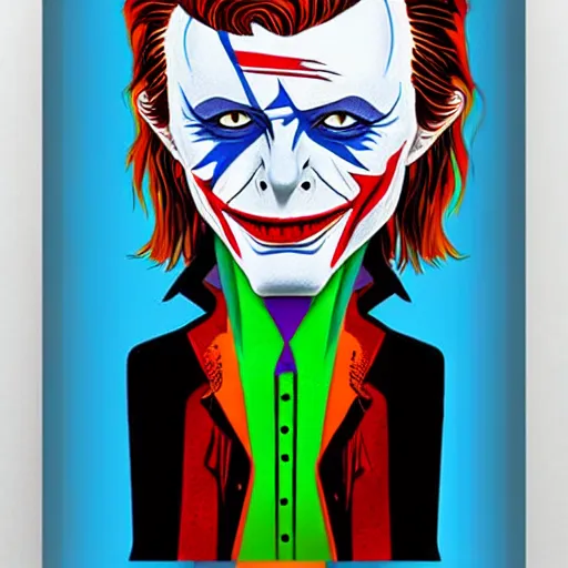 Image similar to david bowie as the joker