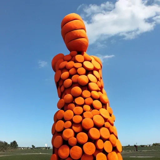 Prompt: man made of carrots. carrot man. carrots instead of skin.