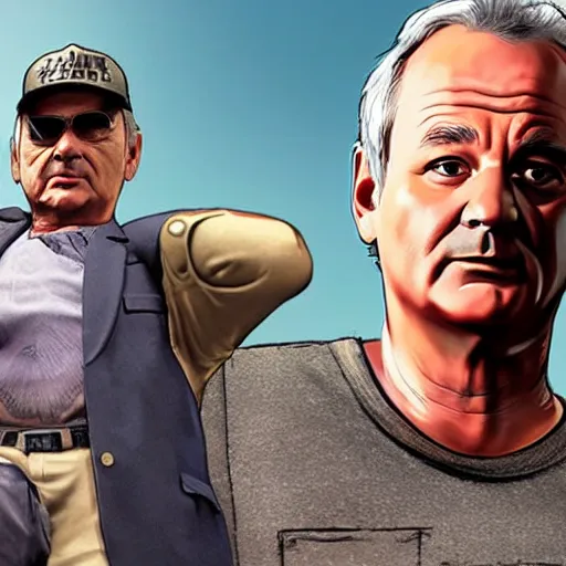 Image similar to bill murray as a gta 5 character