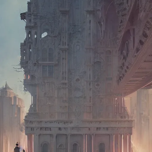 Image similar to architectural masterpiece, intricate complexity, by greg rutkowski, artgerm, ross tran, conrad roset, takato yomamoto. 4 k, beautiful, cinematic dramatic atmosphere