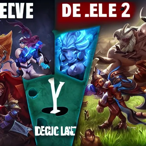 Prompt: league of legends vs dota 2