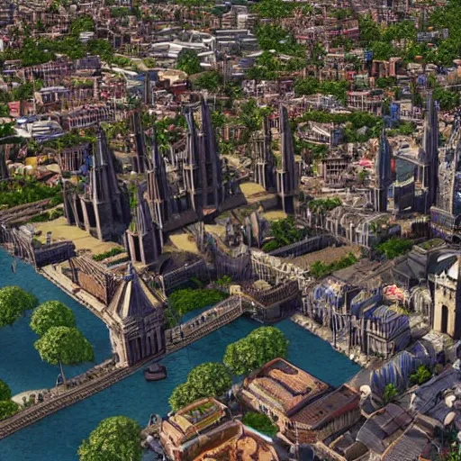 Image similar to fictional city in south america with gothic architecture, very details, photorealistic, hype realistic, cinematic