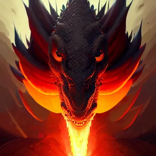 Prompt: professional ominous concept art of a dragon's head breathing fire by artgerm and greg rutkowski. an intricate, elegant, highly detailed digital painting, concept art, smooth, sharp focus, illustration, in the style of simon stalenhag, wayne barlowe, and igor kieryluk.