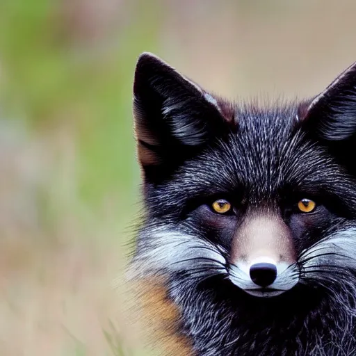 Prompt: black fox